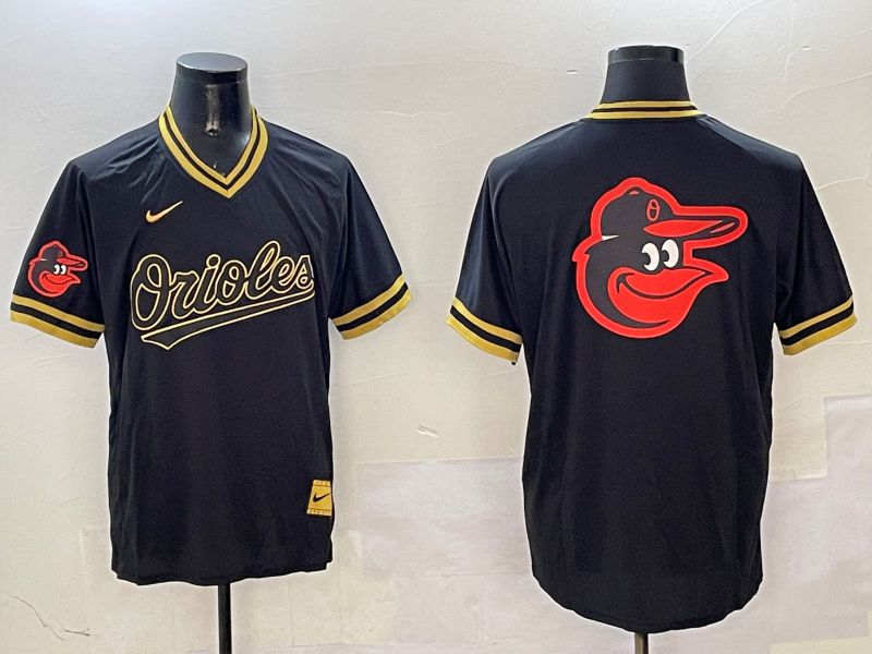 Men Baltimore Orioles Blank Black Gold Game 2025 Nike MLB Jersey style 8->baltimore orioles->MLB Jersey